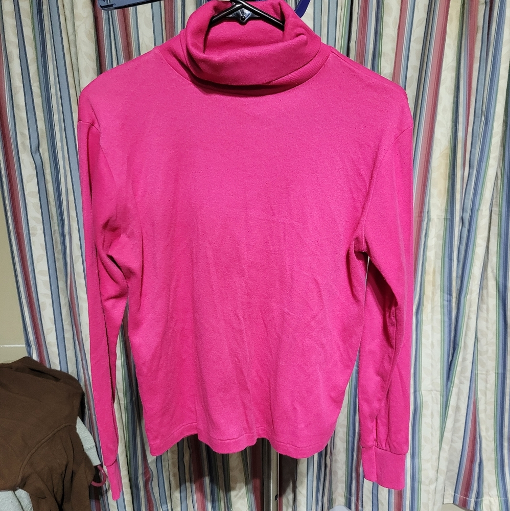 (3039)Land and Sea long sleeve Top,  Women's, Size Large. Pink